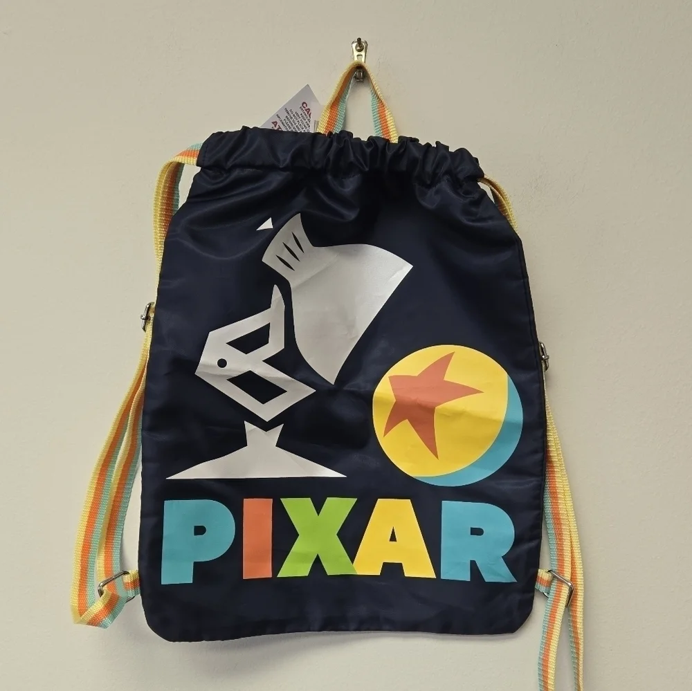 Disney Parks Pixar Lamp and Ball Drawstring Backpack